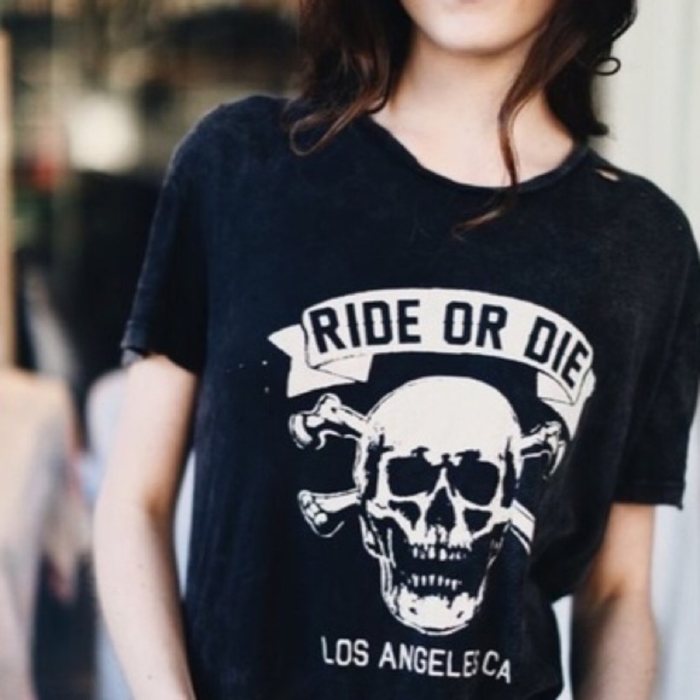 💀 “Ride or Die” LA Distressed Tee 💀